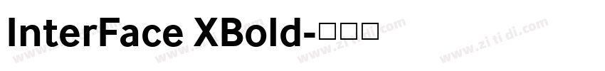 InterFace XBold字体转换